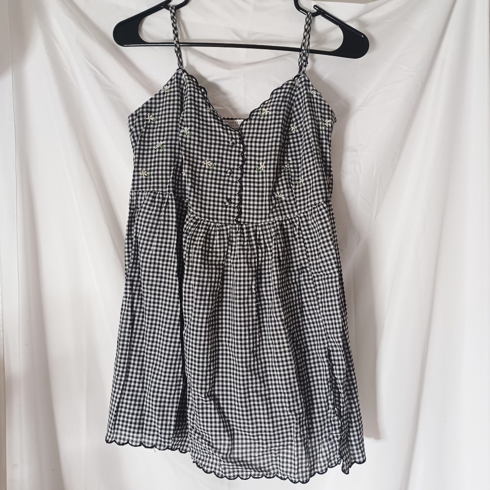 Victoria's Secret Country Vintage Gingham Plaid Check Floral Sleeveless Chemise